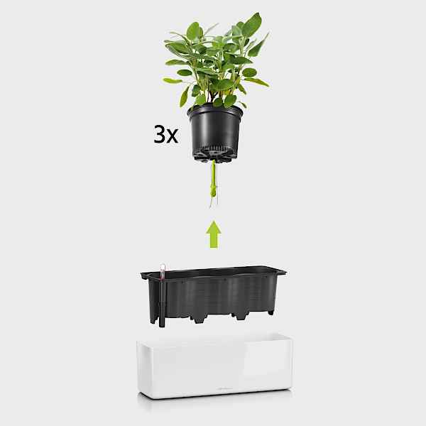 Watering by Wick the CUBE Glossy Planter Box
